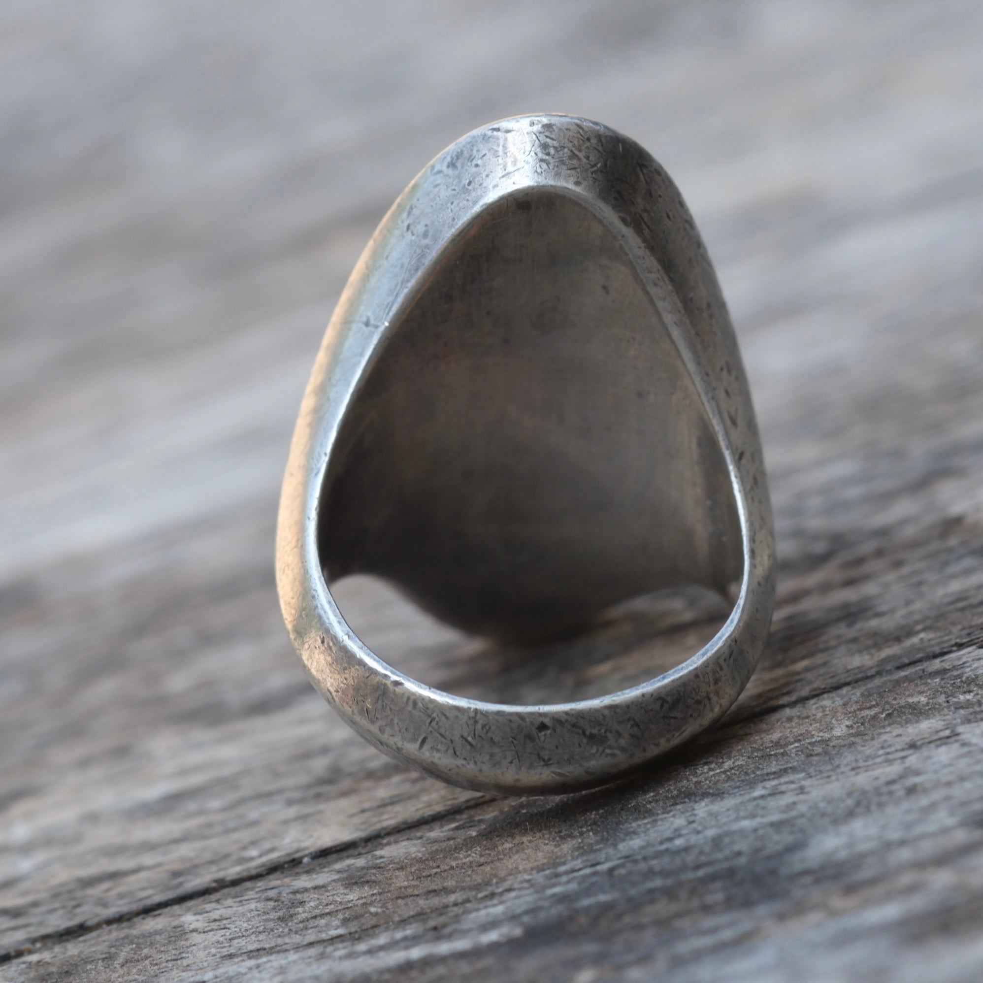 Vintage Sterling Onyx Ring 6