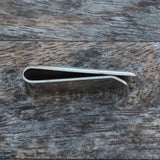 Vintage Sterling Silver Turquoise Inlay Money Clip