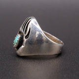 Vintage Sterling Turquoise Bear Paw Ring 5.75