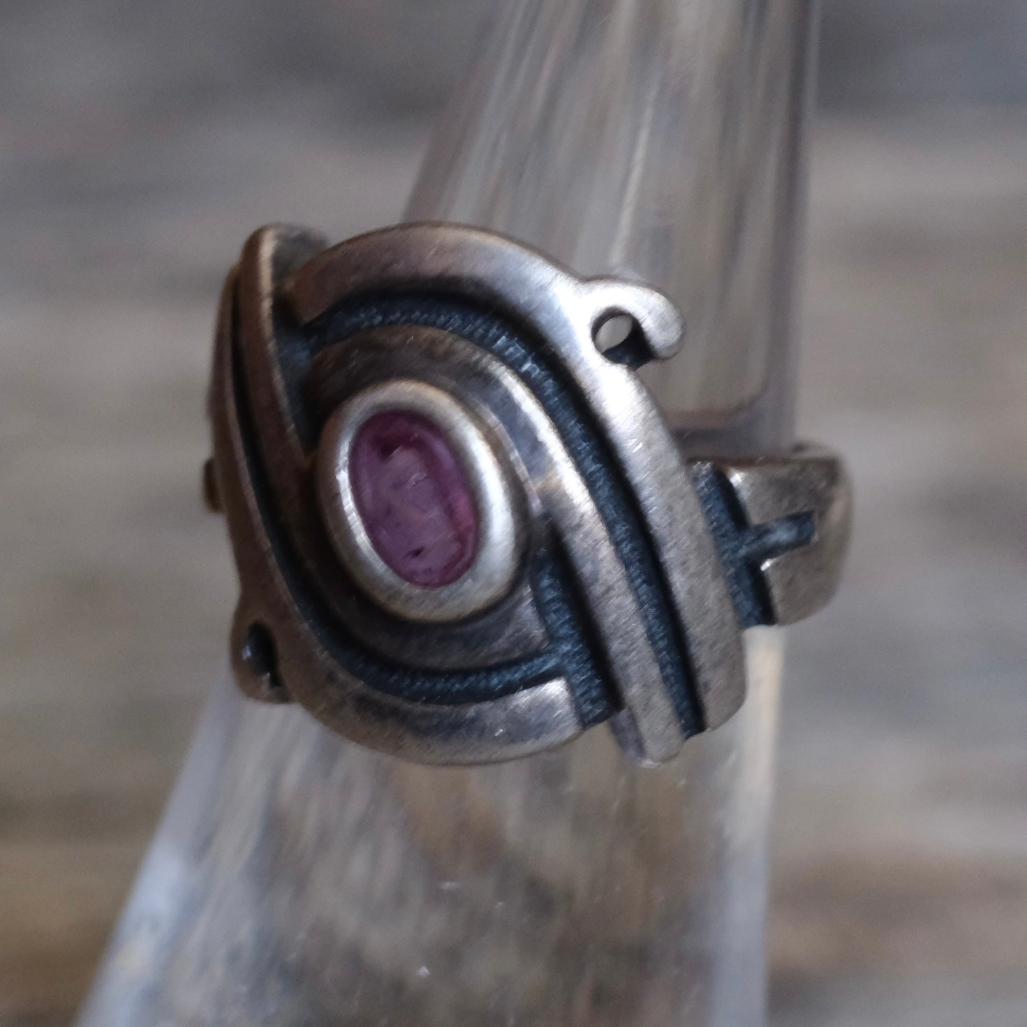 Vintage Sterling Ameythst Ring 5