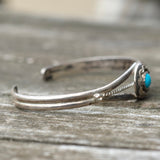Vintage Sterling Turquoise Cuff