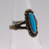 Vintage Sterling Turquoise Ring 3.75