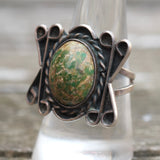 Vintage Sterling Turquoise Ring 8.5