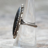 Vintage Sterling Onyx Ring 6.25