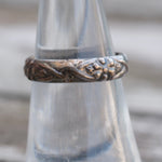 Vintage Sterling Floral Band 6
