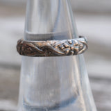 Vintage Sterling Floral Band 6