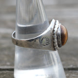 Vintage Sterling Tigers Eye Ring 8.75