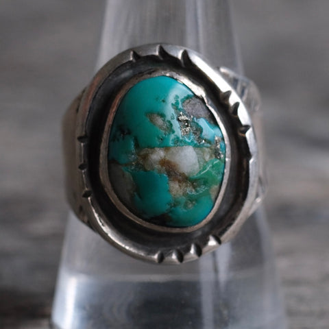 Vintage Sterling Turquoise Ring 10