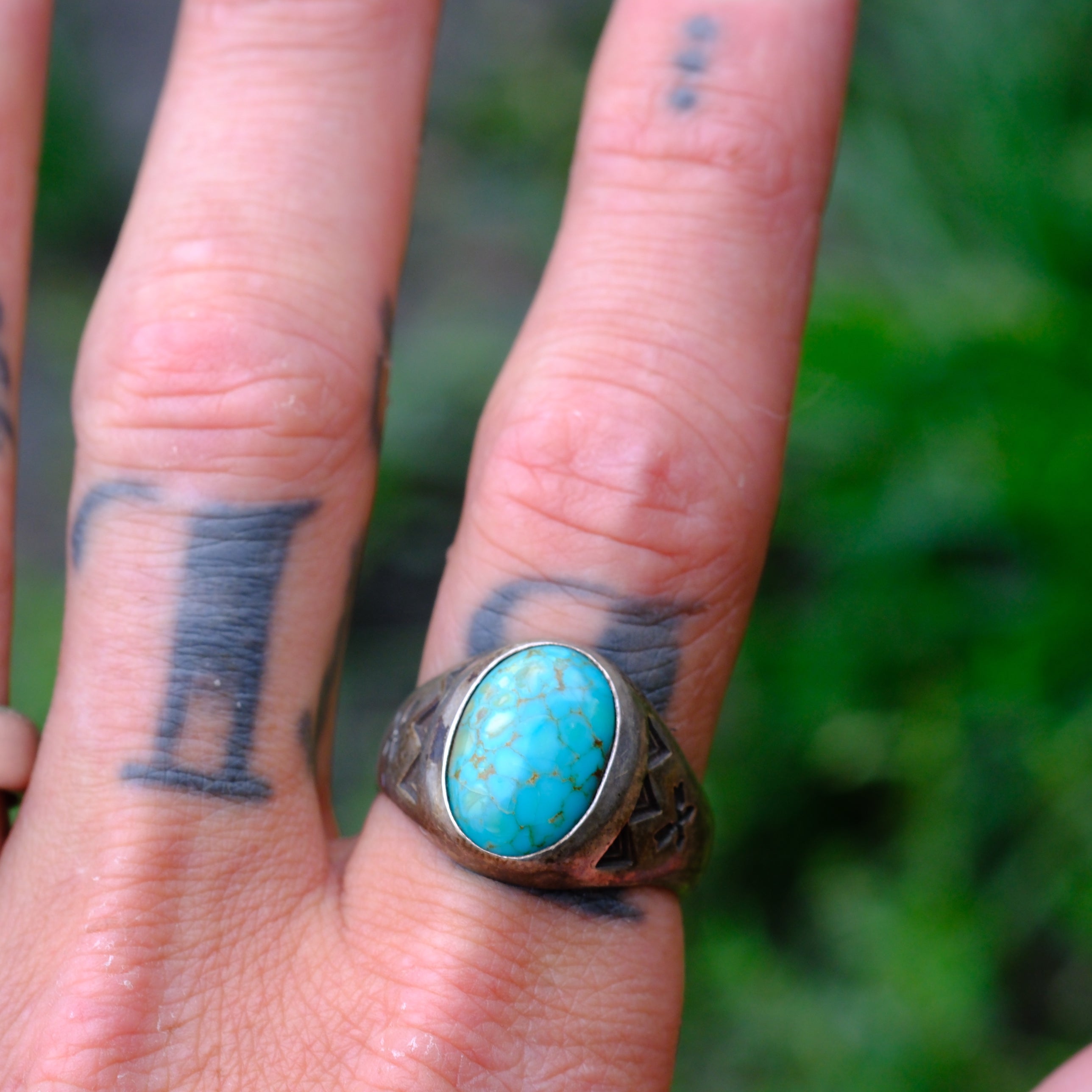 Vintage Sterling Stamped Crossed Arrows Ring 11.25