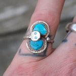 Vintage Sterling Effie Turquoise Snake Ring 6