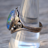 Vintage Sterling Azurite Ring 10.25