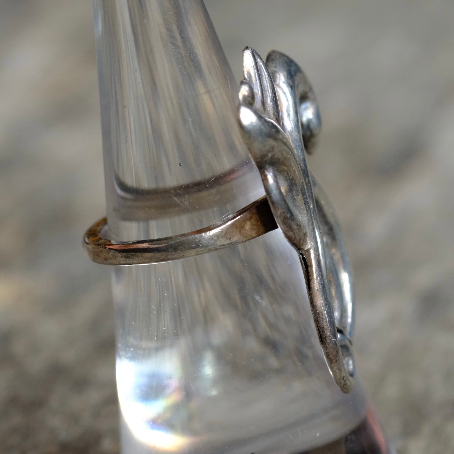 Vintage Sterling Abstract Ring 5.5