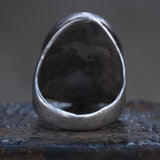 Vintage Sterling Crushed Turquoise and Coral Inlay Ring 10