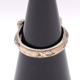 Vintage Sterling Petit Point Turquoise Ring 6.75