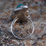 Huge Vintage Sterling Turquoise Ring 9