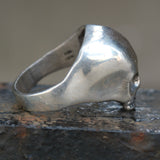 Vintage Sterling Silver Skull Ring 11.5