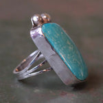 Vintage Sterling Turquoise Ring 6.75