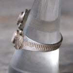 Vintage Sterling Mother Of Pearl Overpass Ring 8