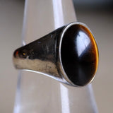 Vintage Sterling Tigers Eye Cabochon Ring 8