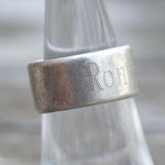 Vintage Sterling Silver RON Ring 6.5