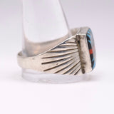 Vintage Sterling Zuni Inlay Ring 14.75