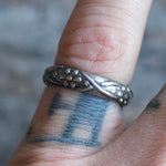 Vintage Sterling Floral Band 6