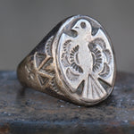 Vintage Sterling Silver Thunderbird Ring 10
