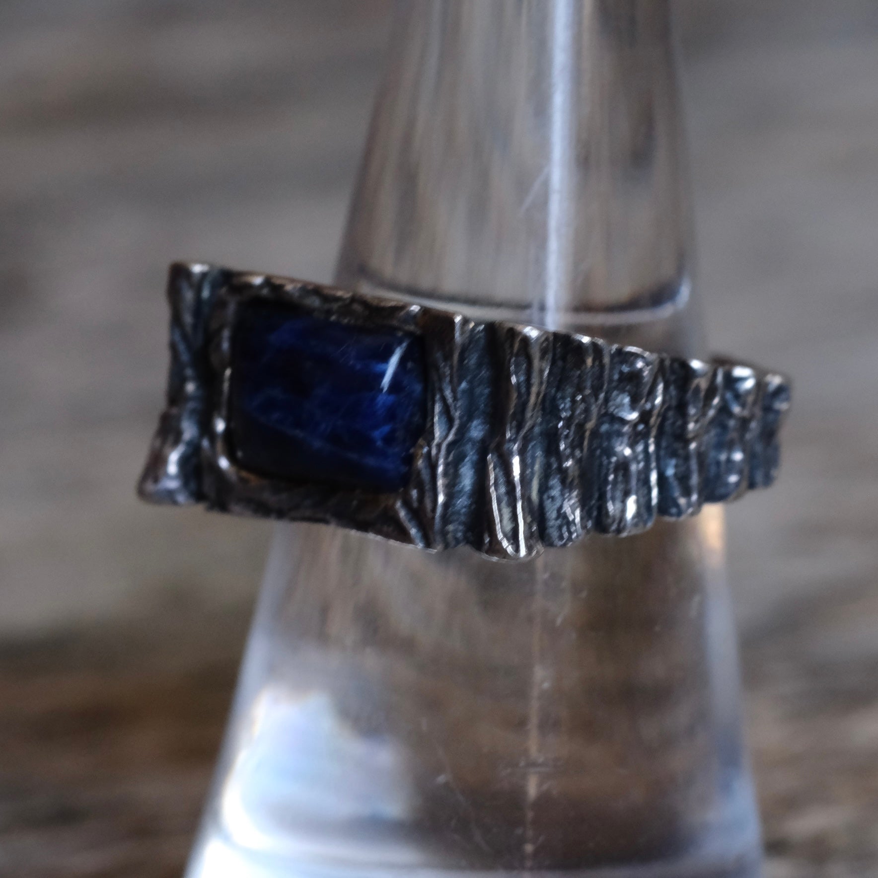 Vintage Sterling Lapis Ring 7.25