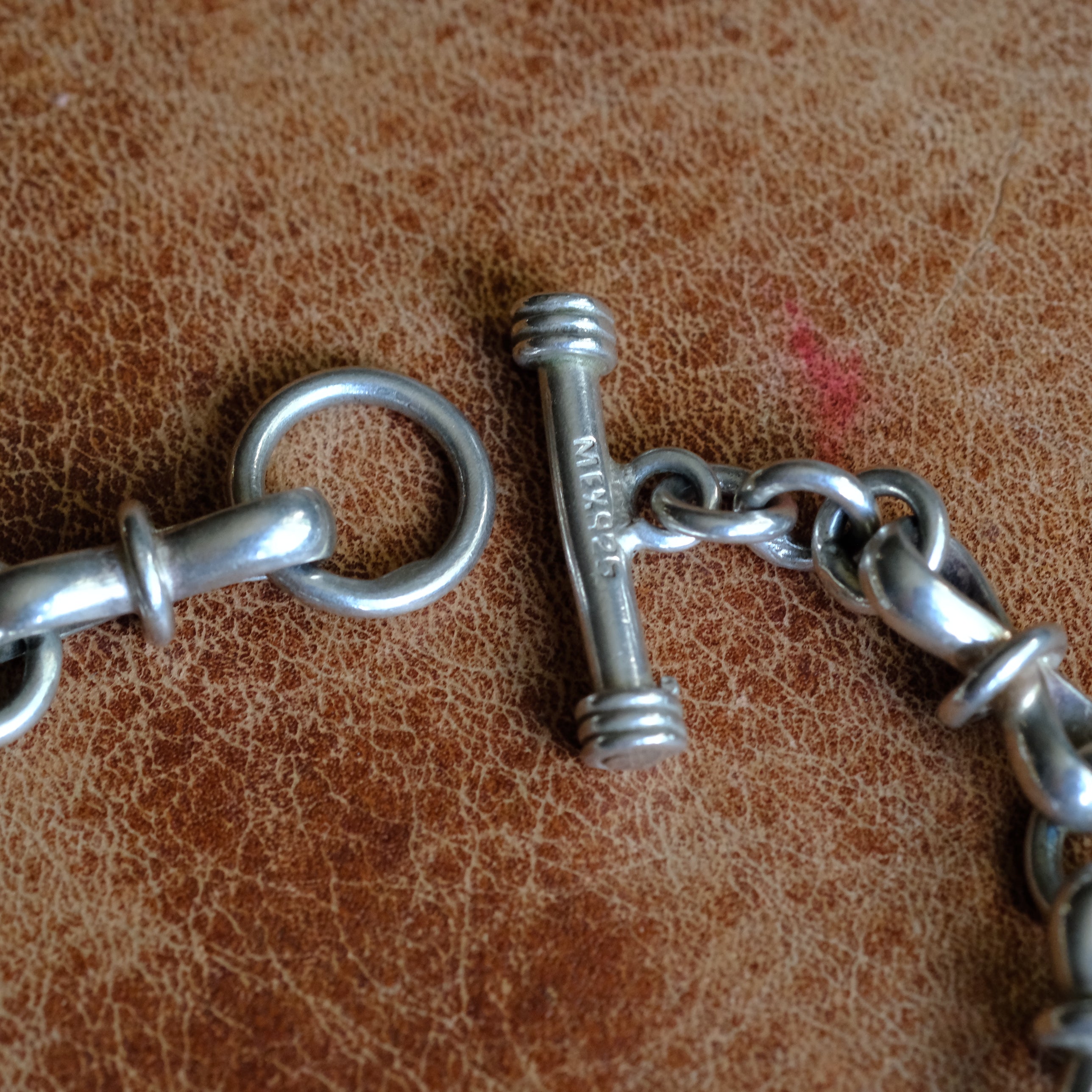 Vintage Sterling Silver Fancy Link Chain Bracelet