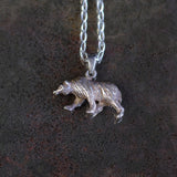 Vintage Sterling Grizzly Bear Necklace