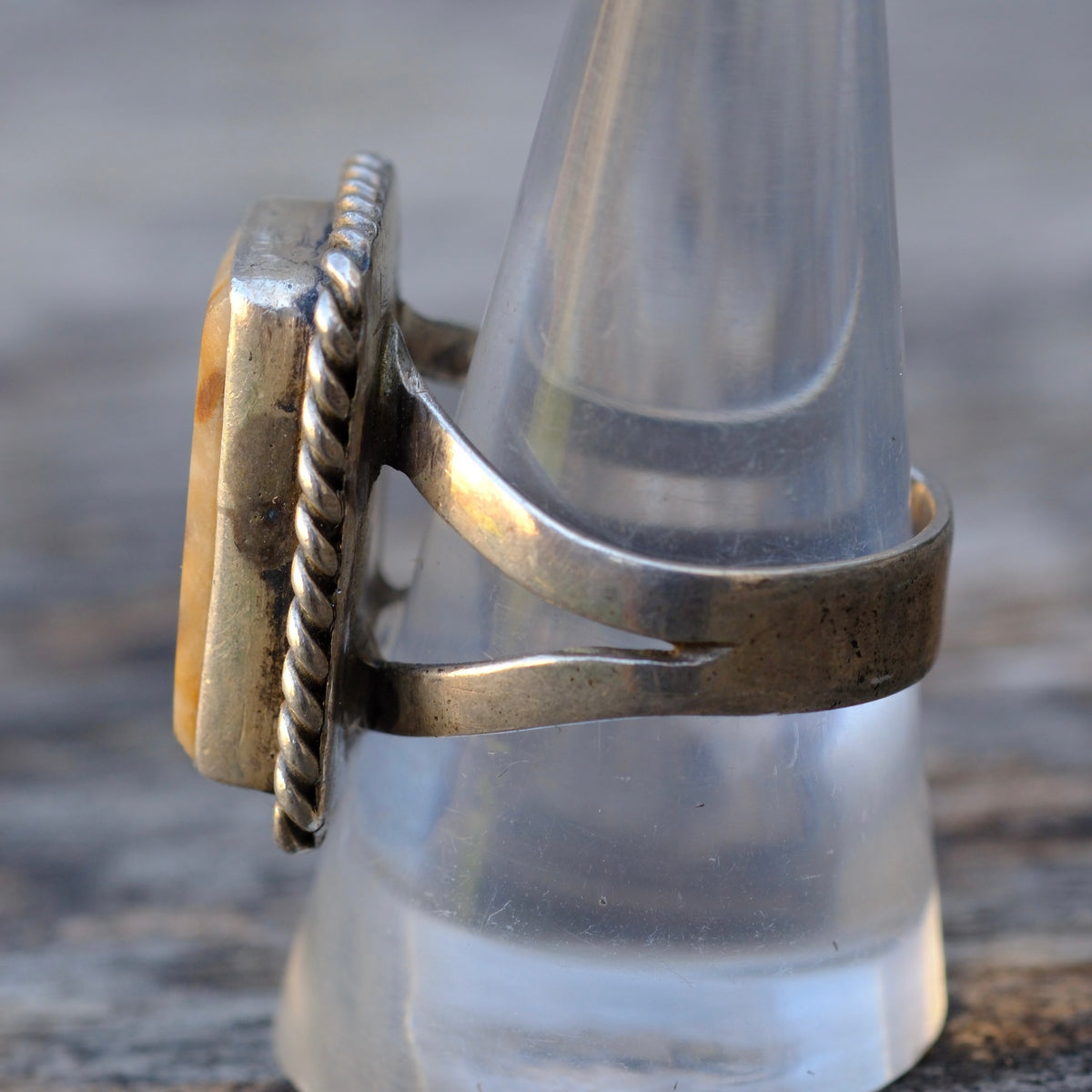 Vintage Sterling Jasper Ring 10