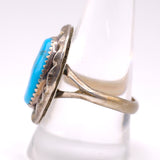 Vintage Sterling Turquoise Ring 10.75