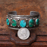 Incredible Vintage Sterling Turquoise Cuff