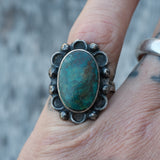 Vintage Sterling Turquoise Ring 6.5