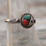 Vintage Sterling Zuni Sunface Ring 6.5
