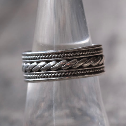 Vintage Sterling Silver Braided Band 8