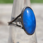 Vintage Sterling Blue Stone Ring 5.5