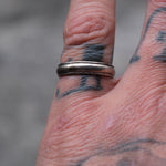 Vintage Sterling Ribbed Band 6