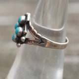 Vintage Sterling Turquoise Ring 5.75