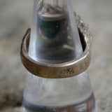 Vintage Sterling Malachite Brutalist Ring 8.5