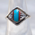 Vintage Sterling Zuni Inlay Band 6.5