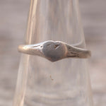 Vintage Sterling Silver Heart Band 6.75