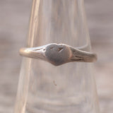Vintage Sterling Silver Heart Band 6.75