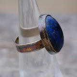 Vintage Sterling Lapis Ring 5.5