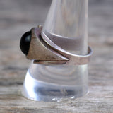 Vintage Sterling Glass Deco Ring 10.5