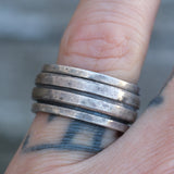 Vintage Sterling Ribbed Band 7