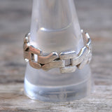 Vintage Sterling Silver Modernist Band 11