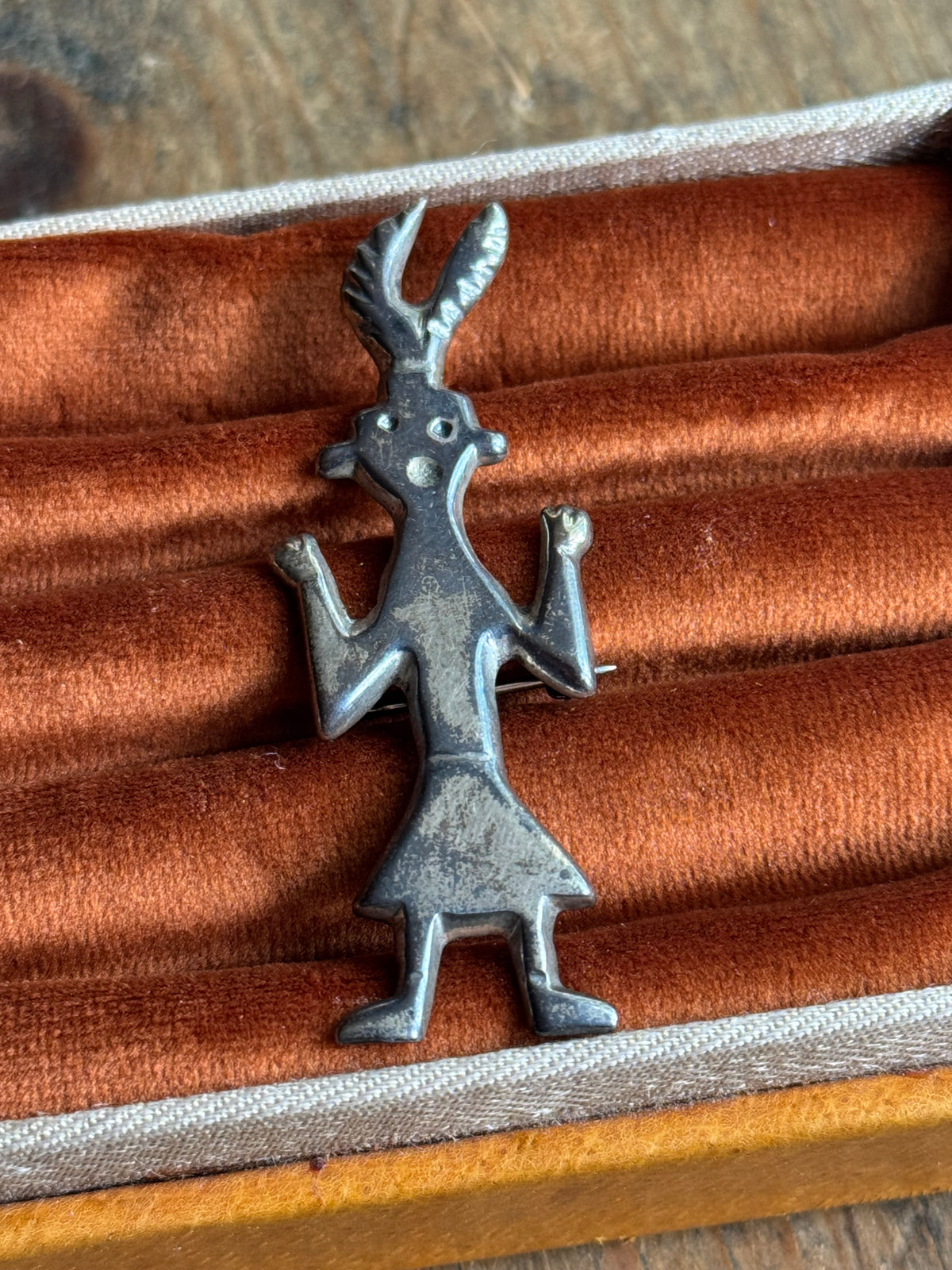 Vintage Sterling Silver Kachina Pin