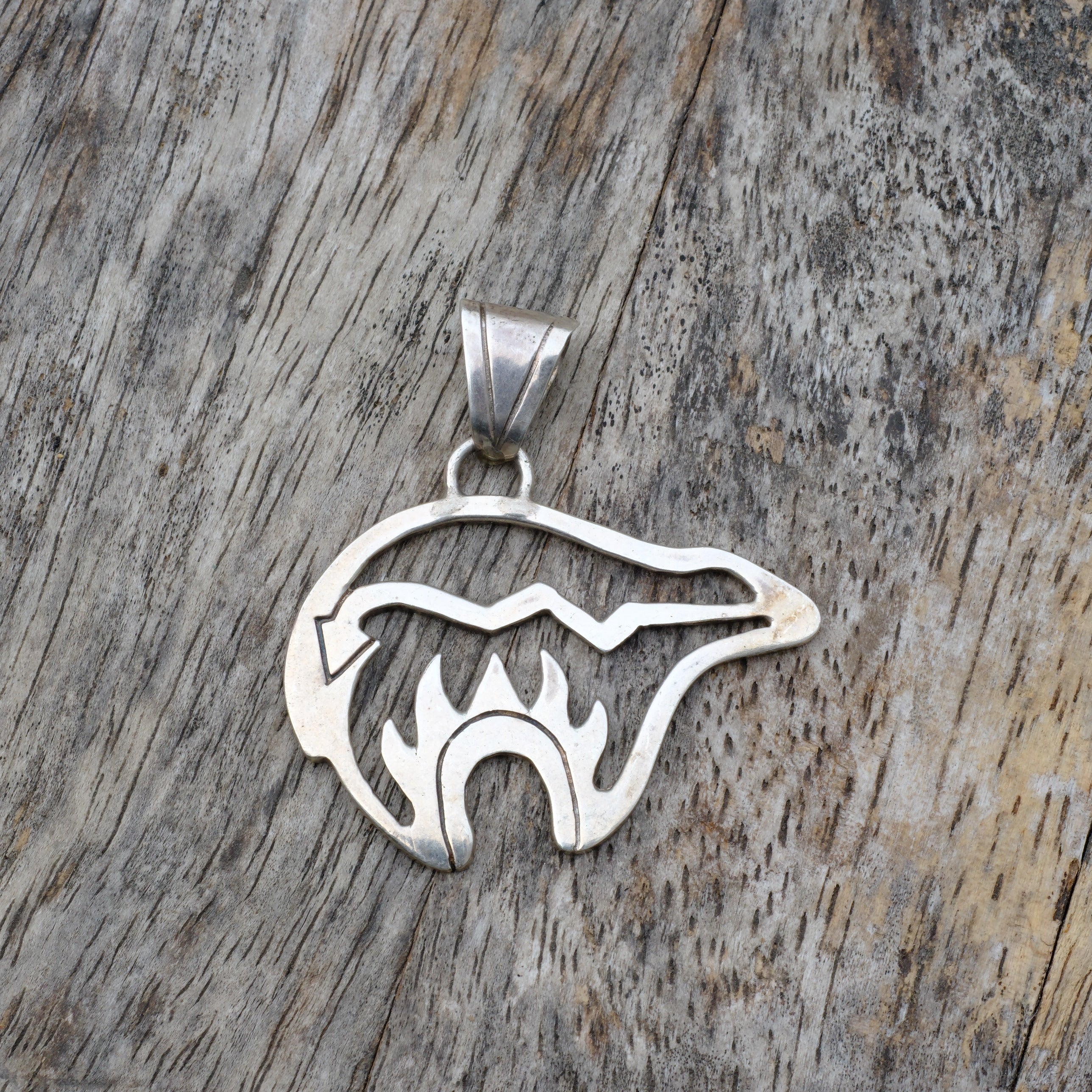 Vintage Sterling Bear Necklace