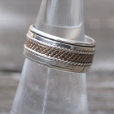 Vintage Sterling Silver Braided Band 7.5